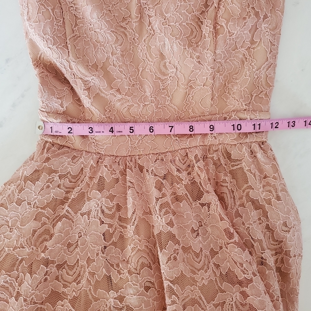 Windsor High Low Strapless Sweetheart Lace Pink - Picture 11 of 12